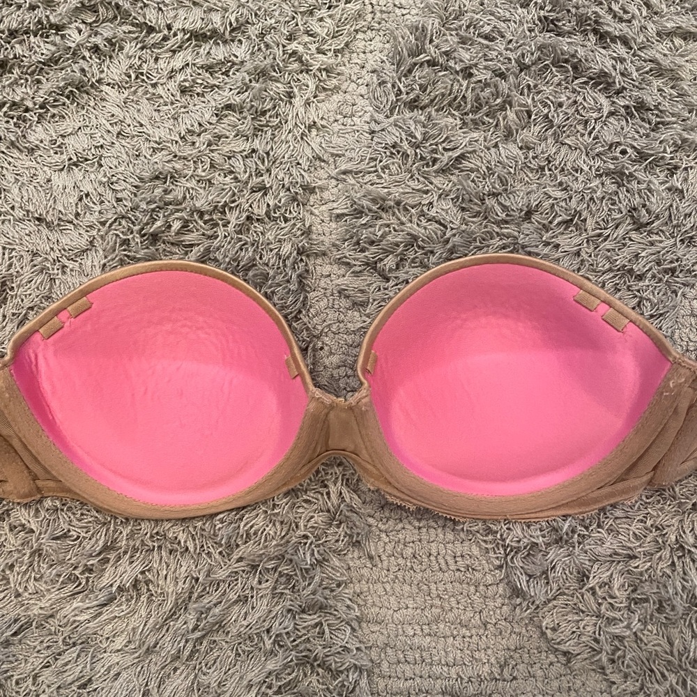 Beige Pink Victoria’s  Secret strapless bra - Picture 3 of 8